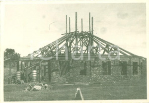 Fotografia d epoca originale 1938 MAGA SOMALIA AOI Costruzione della nuova residenza Fotografia 1