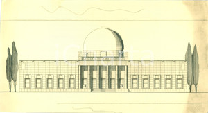 Fotografia d epoca originale 1938 ROMA Rendering facciata Regio Osservatorio Astronomico MONTE PORZIO CATONE 1