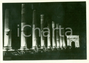 Fotografia d epoca originale 1938 ROMA Fori imperiali illuminati per la visita di Adolf HITLER Fotografia 1