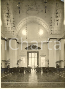 Fotografia d epoca originale 1928 MILANO FIERA CAMPIONARIA Atrio con mosaici e decorazioni padiglione SHELL 1