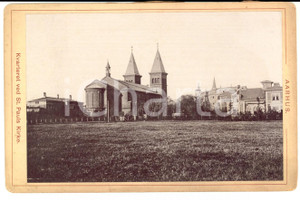 Fotografia d epoca originale 1880 ca AARHUS DENMARK Kvarteret ved ST. PAULS KIRKE Foto VINTAGE 17x11 cm 1