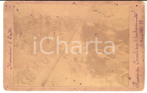 Fotografia d epoca originale 1892 ALESSANDRIA D EGITTO Piazza Consoli post bombardamento Foto seriale RARA 1