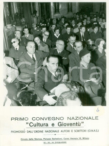 1959 MILANO Primo Convegno Nazionale Cultura Gioventù O.N.A.S Palazzo SERBELLONI
