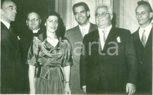Fotografia d epoca originale 1948 BUENOS AIRES Francesco FLORA Giustino ARPESANI all Ambasciata d Italia FOTO 1
