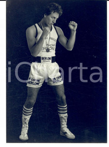 Fotografia d epoca originale 1985 ca BOXE BERLONI PESARO Ritratto del puglie Andrea MASI Fotografia 1