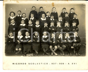 Fotografia d epoca originale 1938 ZEME PV Bambini di una classe elementare mista Foto VINTAGE 15x12 cm 1