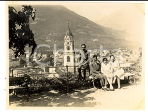 Fotografia d epoca originale 1927 MERANO BZTuristi alla passeggiata TAPPEINER Foto VINTAGE 11x9 cm 1