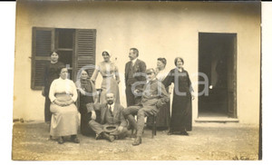 Fotografia d epoca originale 1920 ca TORINO ? Gruppo di famiglia con aviatore Foto VINTAGE 16x10 cm 1