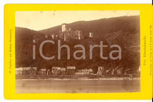 Fotografia d epoca originale 1878 COBLENZA Veduta del castello di STOLZENFELS Foto STIEHM 17x11 1