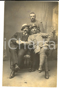Fotografia d epoca originale 1910 ca REGIO ESERCITO Patto tra un ufficiale e un borghese Foto CURIOSA 1