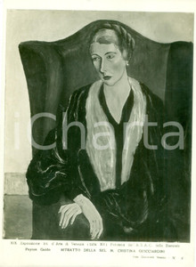 Fotografia d epoca originale 1934 VENEZIA Guido PEYRON Ritratto Cristina GUICCIARDINI Fotografia coeva quadro 1