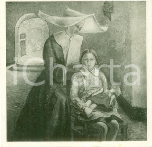 Fotografia d epoca originale 1935 GENOVA Gina CHIOZZA LORENZI Rinuncia e promessa Fotografia coeva del quadro 1