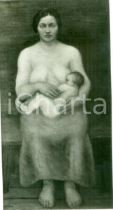 Fotografia d epoca originale 1935 GENOVA Giulia ZEISEL CIAMPOLINI Sogni di madre Fotografia coeva del quadro 1