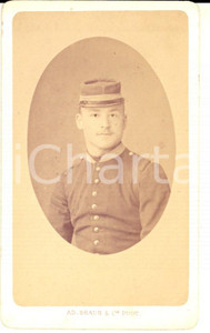 Fotografia d epoca originale 1870 ca PARIS ARMEE DE TERRE Ritratto di giovane ufficiale Fotografia BRAUN CDV 1