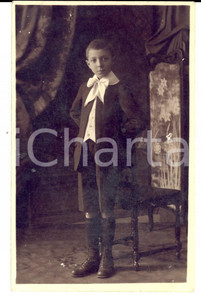 Fotografia d epoca originale 1920 ca TORINO Ritratto di bambino alla Prima Comunione Foto cartolina MORONI 1