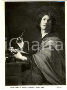 Fotografia d epoca originale 1950 ca ROMA CARAVAGGIO San Giovanni Foto ANDERSON quadro GALLERIA SPADA 1