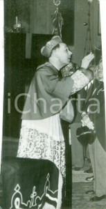 Fotografia d epoca originale 1934 MILANO Cardinal Ildefonso SCHUSTER a festa orafi Fotomontaggio 1