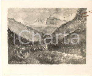 Fotografia d epoca originale 1935 MILANO Mostra Sindacato Nino PITSCHEIDER Val di Rhêmes Foto coeva quadro 1