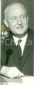 Fotografia d epoca originale 1990 ca STRASBOURG Politico Pierre PFLIMLIN in conferenza stampa Fotografia 1