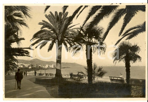Fotografia d epoca originale 1930 ca SANREMO Veduta del lungomare Foto ANIMATA 14x9 cm VINTAGE 1