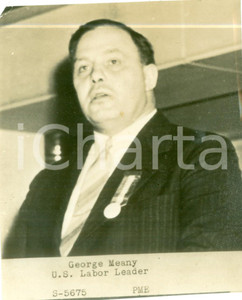 Fotografia d epoca originale 1945 ca USA George MEANY U.S. Labor Leader Fotografia DANNEGGIATA 1