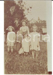Fotografia d epoca originale 1914 PIANEZZA TO Ritratto dei bambini della famiglia BONESCHI Foto cartolina 1