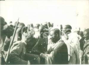 Fotografia d epoca originale 1937 MACALLÃˆ ETIOPIA Gruppo di ascari durante una cerimonia Fotografia 1