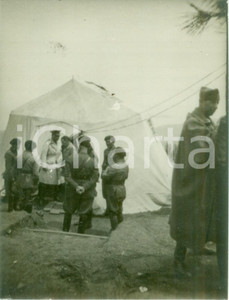 Fotografia d epoca originale 1935 ca IRPINIA ? Accampamento ufficiali alle Grandi Manovre Fotografia 1