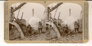 Fotografia d epoca originale 1918 WW1 THE GREAT WAR German soldiers in a captured village Stereoscopic 86 1