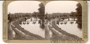 Fotografia d epoca originale 1918 WW1 THE GREAT WAR YPRES A regiment of Allenby s cavalry Stereoscopic nÂ° 29 1