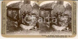 Fotografia d epoca originale 1918 WW1 THE GREAT WAR MONCHY Attending to a wounded Stereoscopic photo nÂ° 76 1