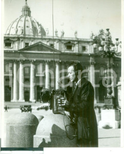 Fotografia d epoca originale 1939 ROMA Radio VATICANA in Piazza San Pietro prova altoparlanti per il Conclave 1