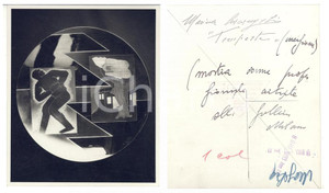 Fotografia d epoca originale 1933 MILANO Marina ARCANGELI Tempesta Foto coeva dell incisione con AUTOGRAFO 1