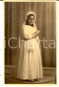 Fotografia d epoca originale 1945 MILANO Bambina alla Prima Comunione Foto G. CITELLI via FARINI 1