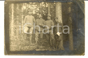 Fotografia d epoca originale 1915 ca WW1 REGIO ESERCITO Soldati del 39Â° fanteria in un bosco Foto 14x9 1