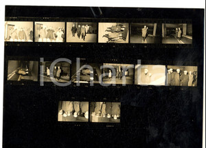 Fotografia d epoca originale 1960 ca USA Visita al cantiere di un nuovo palazzo Foto 14 provini 24x30 1