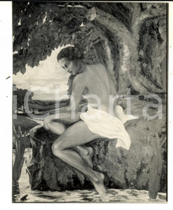 Fotografia d epoca originale 1933 MOSTRA D ARTE La bagnante  Pittore INNOCENTI Foto coeva quadro 10x12 1