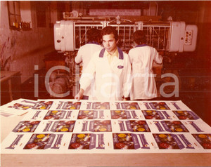 Fotografia d epoca originale 1975 ca PAVIA Tipografia Mario PONZIO Prove di stampa con ROLAND 160 Foto 1