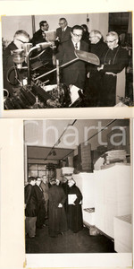 Fotografia d epoca originale 1969 PAVIA Mons. Antonio ANGIONI visita Tipografia Mario PONZIO FRONTE RETRO 1