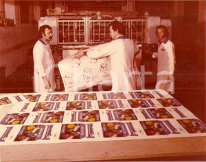 Fotografia d epoca originale 1970 PAVIA Tipografia Mario PONZIO Reparto stampa offset ROLAND 160 colori Foto 1
