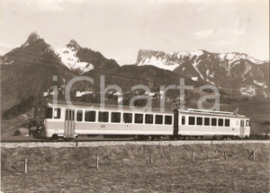 Fotografia d epoca originale 1975 ca FRIBOURG SUISSE Automotrice des Chemin de Fer Fribourgeois Foto 17x12 1