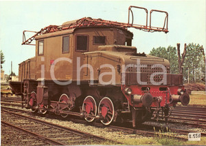 Fotografia d epoca originale 1975 ca FERROVIE STATO Locomotiva FS E.551 Foto seriale 29x21 1