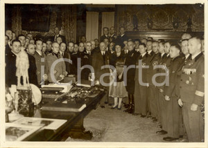 Fotografia d epoca originale 1939 ROMA Achille STARACE riceve squadre di tiro a segno ITALIAGERMANIA 1