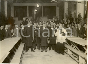 Fotografia d epoca originale 1931 ROMA Achille STARACE inaugura CASA DELL OSPITALITA  FASCISTA Foto LUCE 1