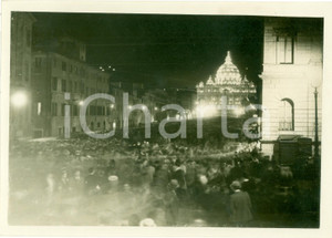 Fotografia d epoca originale 1938 ROMA Basilica Vaticana illuminata per compleanno PIO XI Fotografia 1
