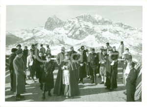 Fotografia d epoca originale 1939 CORTINA Card. Adeodato PIAZZA benedice funivia PRINCIPE DI PIEMONTE Foto 1