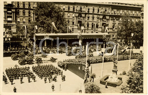 Fotografia d epoca originale 1937 BUDAPEST HU Parata militare per i SAVOIA in visita ufficiale Fotografia 1