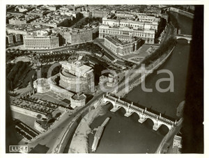 Fotografia d epoca originale 1938 ROMA Veduta aerea Castel SANT ANGELO e Casa Madre Mutilati Fotografia 1