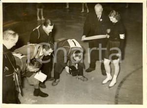 Fotografia d epoca originale 1939 LONDON UK Magdale Cecilia COLLEDGE  European Skating Championship Photo 1