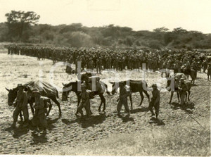 Fotografia d epoca originale 1935 ETIOPIA A.O.I. Divisione Camicie Nere XXI APRILE in ABISSINIA Foto 10x8 cm 1